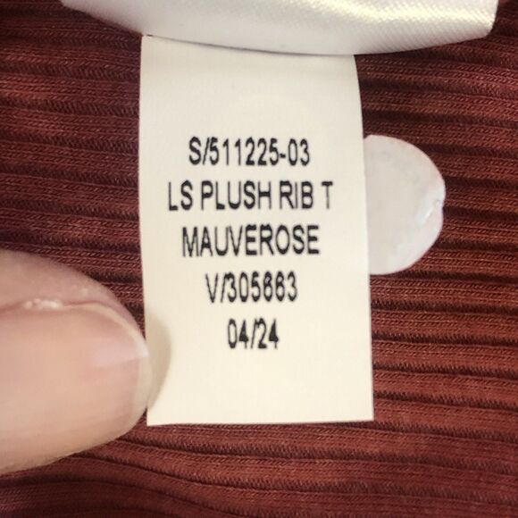 Old Navy Juniors Plush Tee Ribbed Long Sleeve Turtleneck MauveRose Medium NWT - Picture 16 of 16